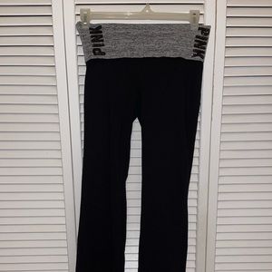 Black yoga pants with a flare from Pink